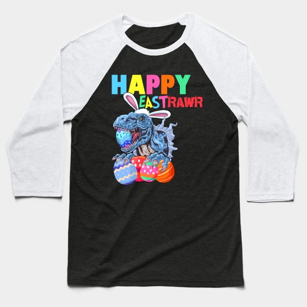 Easter Bunny Dinosaur Egg Hunt Boys Girls Easter Sunday Egg Hunting Costume Baseball T-Shirt by Bezra